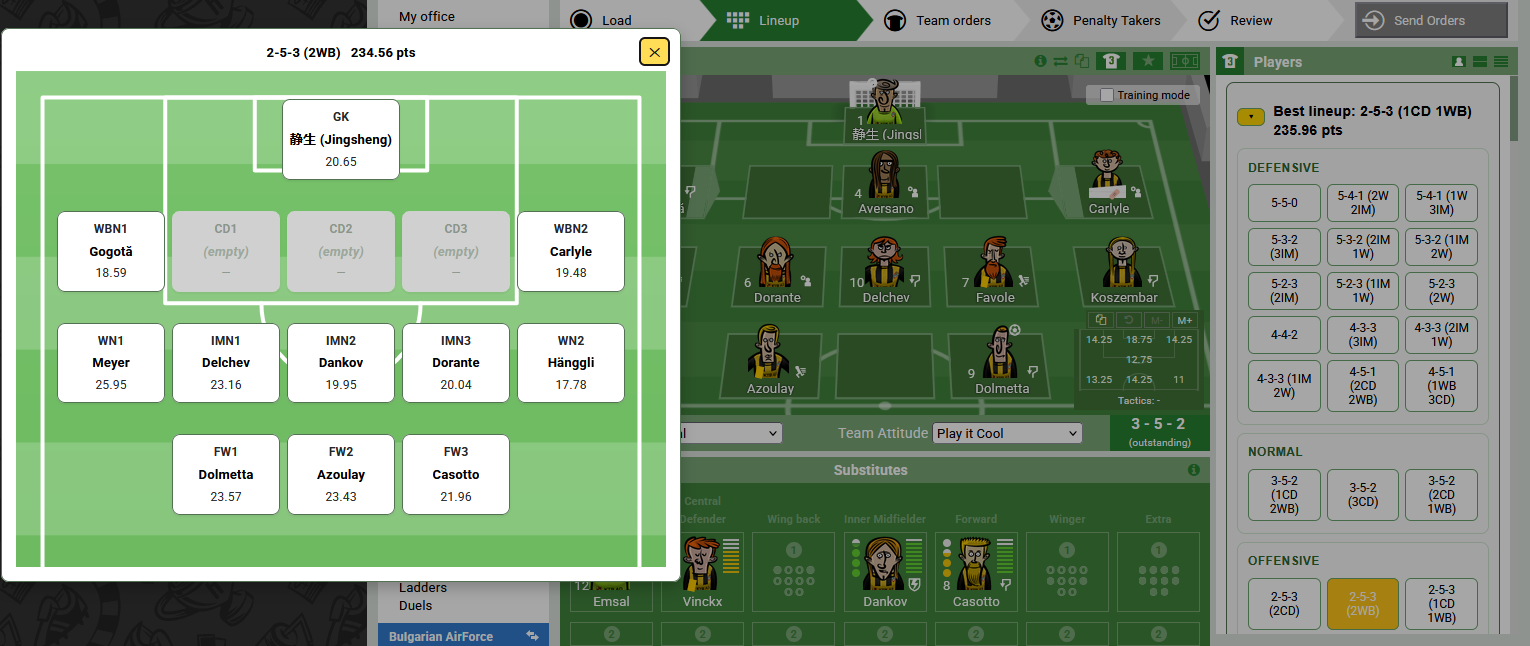 Lineup Tool